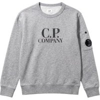 C.P. Company Kids para menino. CNF019LCA76 Moletom com logotipo cinza (14años= 170cm), Casual, Algodão, moda infantil