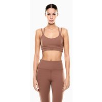 EA7 para mulher. 7W000921_AF21585 Top Vigor7 castanho (S), Marrom, Esportivo, Multisport, Poliamida, Sem mangas / correias