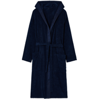 Emporio Armani para homem. EM002255_AF14986 Roupão de banho turco com logótipo na orla em azul-marinho (S), Homewear, Algodão