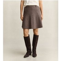 Gant para mulher. 4400276 Saia Houndstooth Flare taupe (38), Lã, Clássico