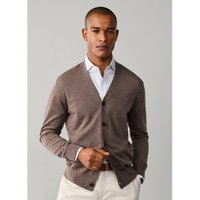 Hackett London para homem. HM7000206 Cardigan Ess Merino taupe (XL), Casual, Lã, Clássico