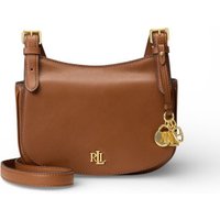 Lauren Ralph Lauren para mulher. 431P06070001 Mala a tiracolo Marcy em pele castanha média (OSFA), Marrom, Casual