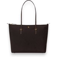 Lauren Ralph Lauren para mulher. 431916737054 Saco médio Keaton em nylon castanho escuro (OSFA), Marrom, Casual, Nylon reciclado