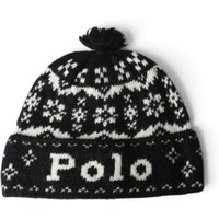 Polo Ralph Lauren para mulher. 455P23851001 Gorro Invernal preto (OSFA), Casual, Lã