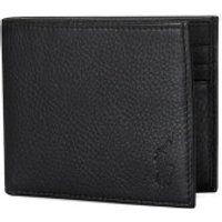 Polo Ralph Lauren para homem. 405913723001 Carteira em pele Pebble preta (OSFA), Preto, Casual, Clássico