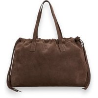 Semicouture para mulher. Y6WX03 Bolsa de couro Azura marrom (OSFA), Casual, Pele