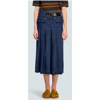 Semicouture para mulher. Y6WY29 Saia Carla azul (29), Casual, Algodão, Denim