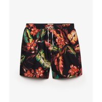 Superdry para homem. M3010264A Fato de banho preto Hawaiian Print 16 (XL), Beachwear, Polister Reciclado