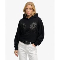 Superdry para mulher. W2012463A Sweatshirt Tattoo Embellish Oversize preto (XS), Casual, Algodão