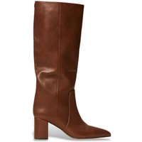 Twinset para mulher. 262TGT052 Botas altas de pele marrom (41), Couro, 5 a 8cm, Nenhum, Casual