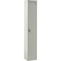 1 Compartment 1 Door Steel Locker - 1800 x 450 x 450mm - Light Grey Carcass & Light Grey Door