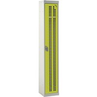 1-Door Perforated Door Locker - 1800 x 300 x 300mm - Yellow