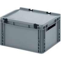 Solid Euro Container with Integral Lid - 20 Litre - 400 x 300 x 246mm