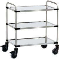 3 Shelf Modular Stainless Steel Trolley - Shelf Size 1000 x 500mm