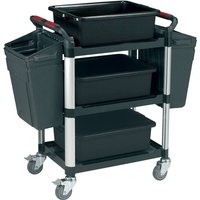 3-Shelf Utility Tray Trolley with Accessories