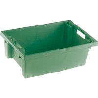 32L Solid-Side Stack & Nest Container - Green - 200 x 400 x 600mm (H x W x D)