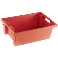 32L Solid-Side Stack & Nest Container - Red - 200 x 400 x 600mm (H x W x D)