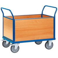 Fetra Beech Veneer 4 Sided Platform Trolley 1000 x 700mm - 600kg