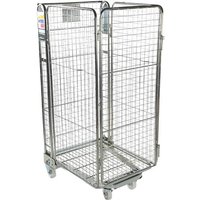 4 Sided Nestable A Frame Roll Cage Trolley - Single Door Opening - 1425 x 735 x 850mm