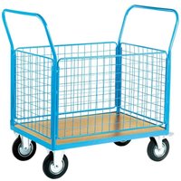 Modular Platform Truck 4 Mesh Sides - 1000 x 700mm Platform - 500kg