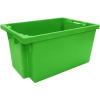 50L Solid-Side Stack & Nest Container - Green - 300 x 400 x 600mm (H x W x D)
