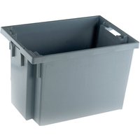 70L Solid-Side Stack & Nest Container - Grey - 400 x 600 x 400mm (H x W x D)