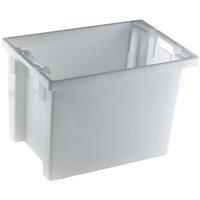 70L Solid-Side Stack & Nest Container - White - 400 x 600 x 400mm (H x W x D)