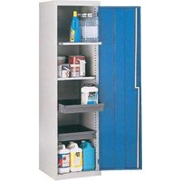 TC Single Door Metal Cupboard with 2 Shelves & 2 Drawers - 1820 x 477 x 505mm