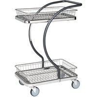 Allround table trolley with 2 wire shelves