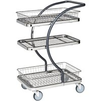 Allround table trolley with 3 wire shelves