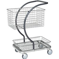 Allround Trolley with 1 wire shelf & 1 wire basket