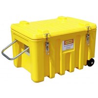 CEMbox 150L Heavy-Duty Storage Box Trolley - Yellow - 530 x 600 x 800mm