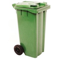 Green 120L Wheelie Bin - UV stabilised polyethylene - EN-840 RAL & DIN30760 Compliant