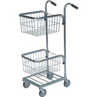 Mini Office Trolley 2 Baskets- 35kg capacity - 1090 x 355 x 660