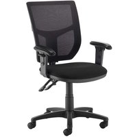 Altino Mesh Task Chair with Black Seat - 2 Levers - Adjustable Arms