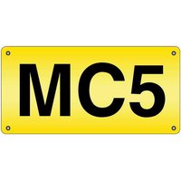 Aisle Marker Signs C/W Digits Flat 220h x 450w inc 3 Digits