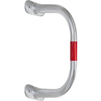 BLACK BULL SafeWall Outdoor Wall-Mounted Protection Guard - 350 x 500mm - Silver with Red Reflective Bands