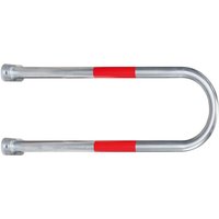 BLACK BULL SafeWall Outdoor Wall-Mounted Protection Guard - 1000 x 350mm - Silver with Red Reflective Bands