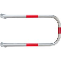 BLACK BULL SafeWall Outdoor Wall-Mounted Protection Guard - 1000 x 500mm - Silver with Red Reflective Bands