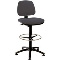 Upholstered High Lift Counter Chair with Glide base - Black Fabric