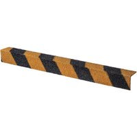 Anti-Slip GRP Stair Nosing Cover - 55 x 55 x 500mm - Black & Yellow