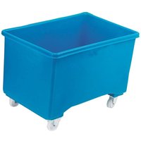 Blue Plastic 270L Mobile Container Truck - 711 x 1003 x 600mm