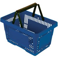 22L Nestable Blue Shopping Baskets - Pack of 12
