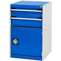 Bott Cubio Freestanding lockable 2 Drawer + Cupboard Cabinet - 800 x 525 x 525mm