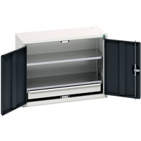 Bott Verso Steel Wall Cupboard with 1 drawer & 2 Shelves - 600 x 800 x 350mm