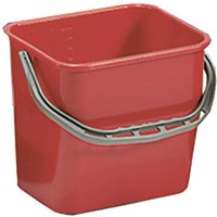 6L Red Cleaning Trolley Buckets