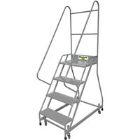 Climb-It 4-Tread Spring Loaded Safety Steps - 1000mm Platform Height - Dark Grey
