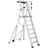 Climb-It Large Platform Folding Steps with Safety Gates - 7 Tread