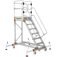 Climb-It 7-Tread XL Platform Aluminium Safety Steps with Stabilisers - 1750mm high platform