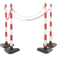6 Concrete Base Posts 10m of 6mm chain 10x 6mm Links 10 S Hooks